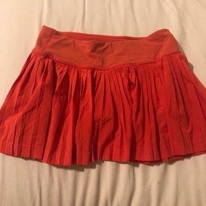 Lululemon Red Orange Pleat to Street Skirt 2 II